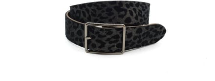 Dames riem met luipaard print fluweel - 4 cm breed - Leer - Jeans riem - Chique - Maat