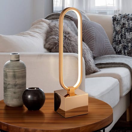 Schuller Valencia LED tafellamp Colette, mooi ontwerp roségoud