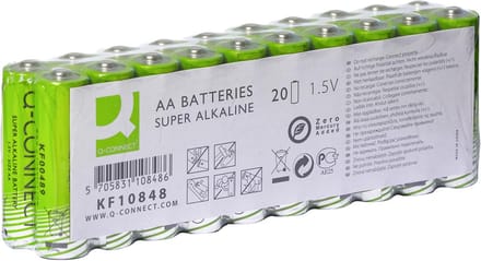 Q-CONNECT batterij | alkaline | AA | pak van 20 stuks