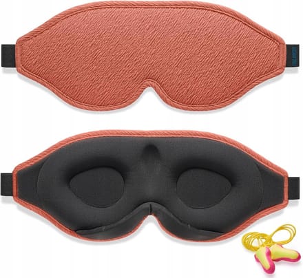 Zachte Oranje Slaapmasker - 100% Lichtblokkerend voor Reizen
