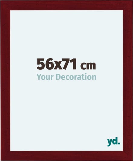 Your Decoration - Fotolijst 56x71 cm - MDF - Wijnrood Geveegd - Como
