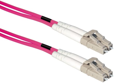 LC Duplex Optical Fiber Patch kabel - Multi Mode OM4 - paars / LSZH - 7 meter