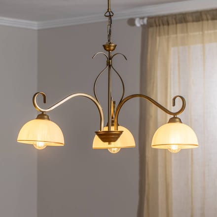 EMIBIG LIGHTING Hanglamp Wivara 3, 3-lamps, goud