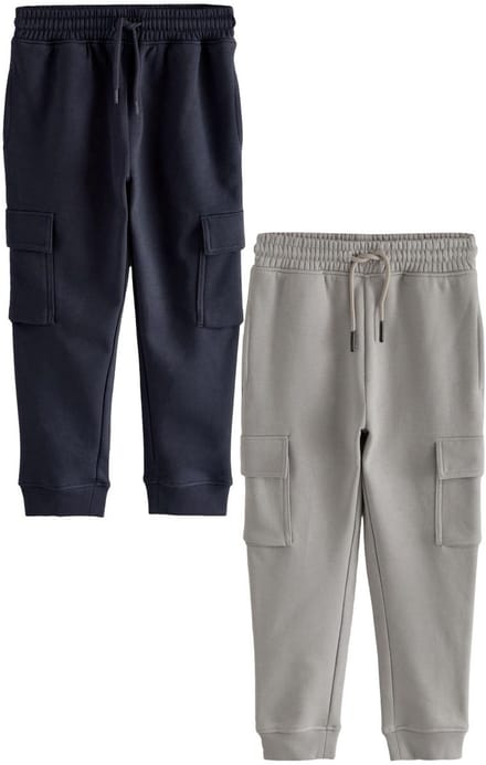 Next - Jongens - Set van 2 slim-fit cargojoggingbroeken - Blauw