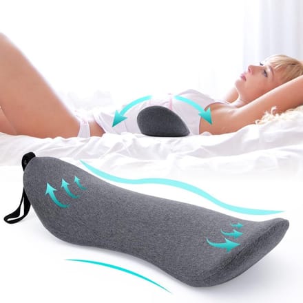 Ergonomisch Lendenkussen van Geheugenschuim voor Rugpijnverlichting in Bed, Auto en Kantoorstoel