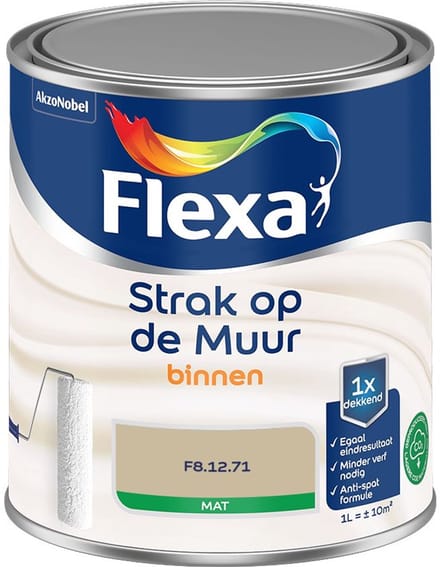 Flexa - Strak Op De Muur Binnen Mat - F8.12.71 - Mengverf - 1 L