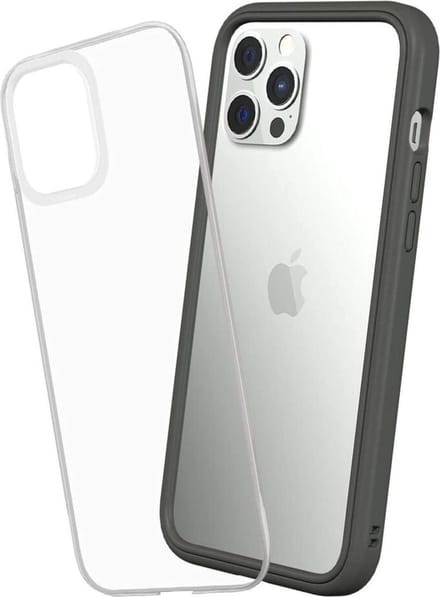RhinoShield Mod NX Hoesje Geschikt voor Apple iPhone 12 Pro Max Transparant/Grey