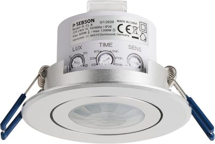 Inbouw Bewegingssensor met Instelbare Infraroodsensor - 360° Detectiebereik en LED Geschikt