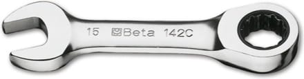 Omschakelbare ratelringsteeksleutels, recht kort model 142C 9