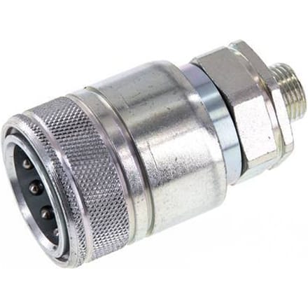 Stalen DN 20 Hydraulische Koppeling Snelkoppeling 12 mm L Knelring ISO 7241-1 A/8434-1 D 29.1mm