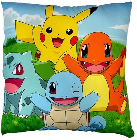 Pokémon - Pikachu en Starter 1G Dubbelgezicht Kussen (40x40cm)
