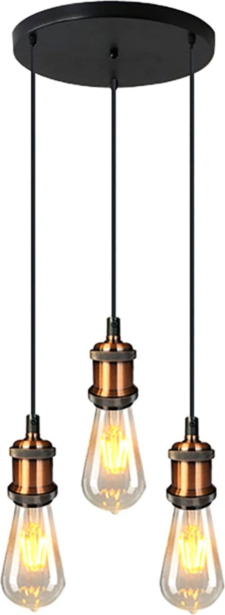 OHNO - Woonaccessoires - Oberon Hanglamp - Zwart, Koper - Tijdloos - Modern - Industrieël