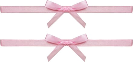 Set van 2 Roze Jarretels met Strik - Elastische Beenbanden voor Feest, Bruiloft en Cosplay