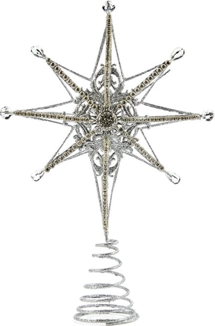 Goodwill Kerstbal-Jewel-Piek-Noordster Zilver Lengte 34 cm