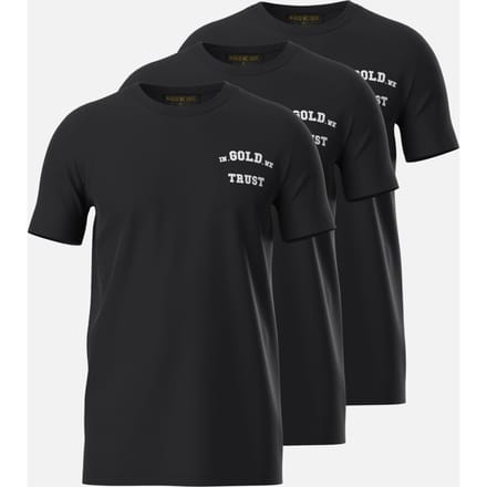 In Gold We Trust Basic T-shirt 3-pack Black Taglia: XXL | Maglie Sportivi Outlet | Unisex | Nero