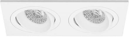 Premium Inbouwspot Jasper Wit Verdiepte dubbele spot Extra Warm Wit (2700K) Met Philips LED