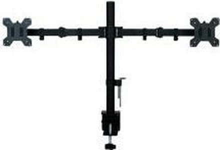 Monitorbeugel 2 schermen 13 tot 27 inch - Standaard L-02N - Klem