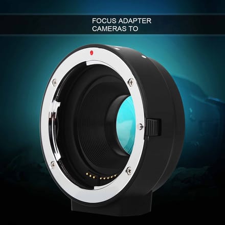 Bague d'adaptation de mise au point automatique Meike MK‑C‑AF4 pour monture d'appareil photo vers objectif EF EF S blue