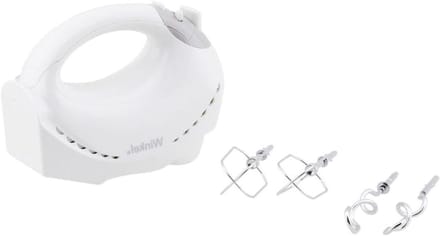Handmixer - Keukenmixer - Bakken en Koken - 5 snelheden + turbo - 200W vermogen - Wit
