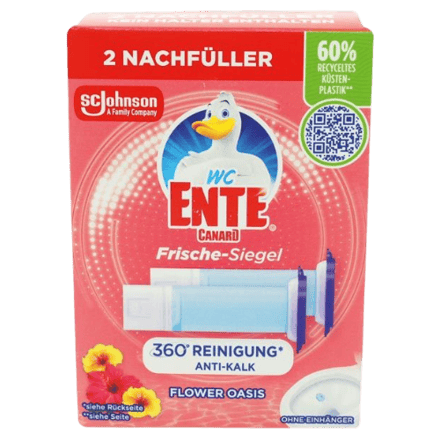 WC Ente Fresh Discs Flower Oasis Toiletreiniger Navullingen - 2 x 36 ml