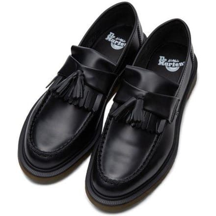 Dr. Martens Dr. martens adrian polished smooth black loafers unisex