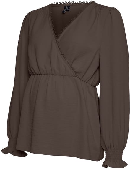 Vero Moda Maternity Blouse Regular fit V-Hals Manchetten met elastiek Top