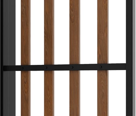 Vente-unique Set van 2 trellis panelen voor pergola in staal en hout - B37,5 x H206 cm - MAZARA