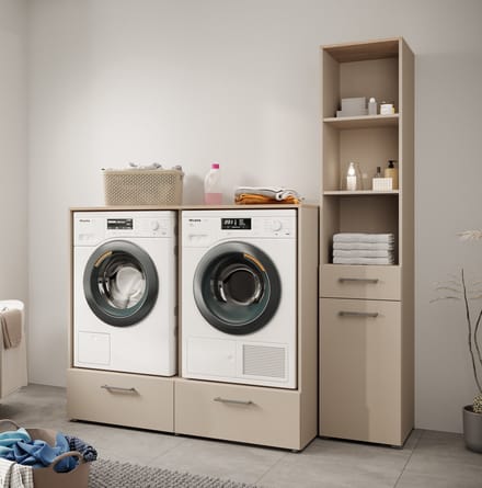 Wasmachine kast Rowley 2 - Beige