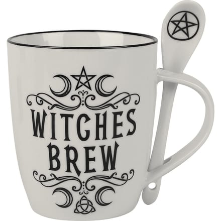 Alchemy England - Gothic Kop - Witches Brew - voor Geen - wit-zwart