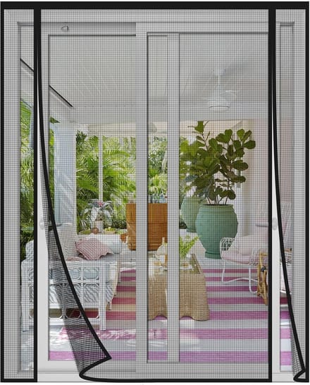 Magnetisch Vliegengordijn Dubbele Deur 155x205cm Zwart