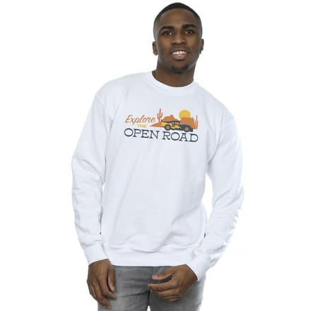 Disney Heren Cars Explore The Open Road Sweatshirt (Wit)