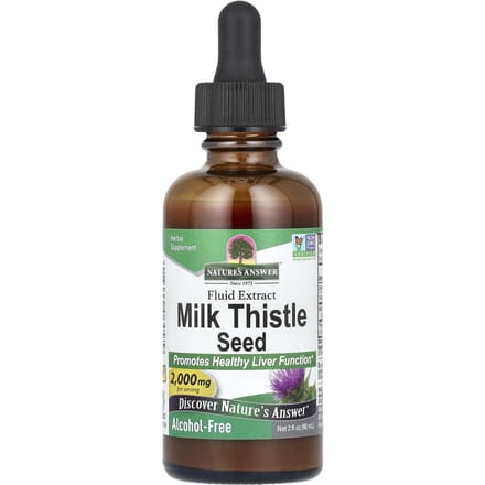 Nature'S Answer, Mariadistelsaad, Vloeibaar Extract, Alcoholvrij, 2.000Mg, 60Ml(2 fl oz)