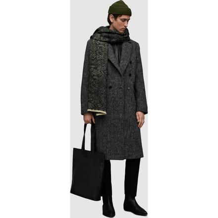 AllSaints Keegan Coat Black/white Taglia: S | Cappotti doppiopetto Outlet | Uomo | Nero