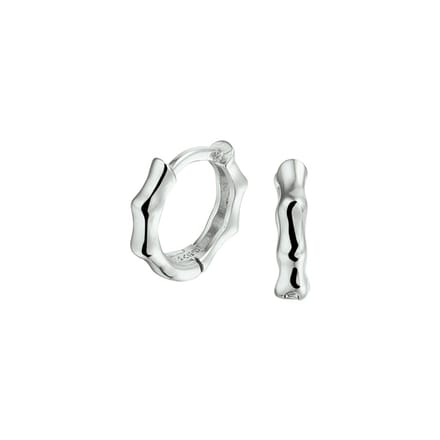 Zilver Gerhodineerd Klapoorringen 1332666