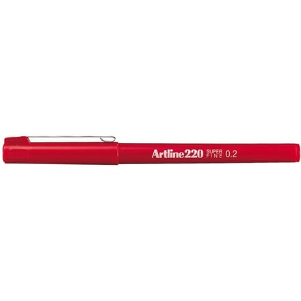 Fineliner Artline 220 rond super fijn rood