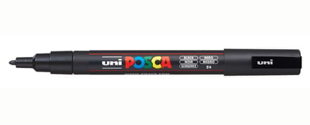 Markeerstift POSCA PC-3M Zwart (6 Stuks)