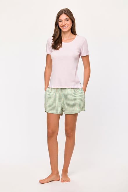 Woody Meisjes-Dames Pyjama lichtroze - maat XL