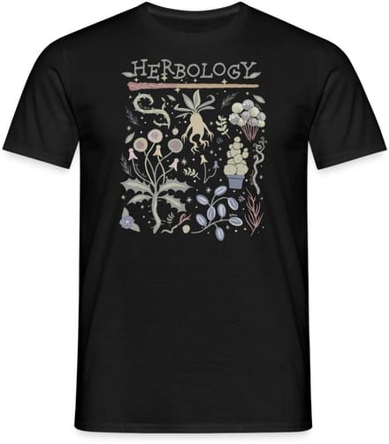 Harry Potter Herbology Botanisch Kruiden Ontwerp T-Shirt Heren