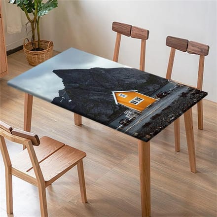 Tafelkleed - Beschermhoes - Buitenfeest Decoratie - Windproof Elastisch - 80x80cm - Zwart