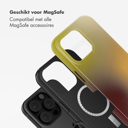 Selencia Hoesje - Geschikt voor Apple iPhone 16 Pro Max - Backcover geschikt voor MagSafe - Gradient Olive Dust