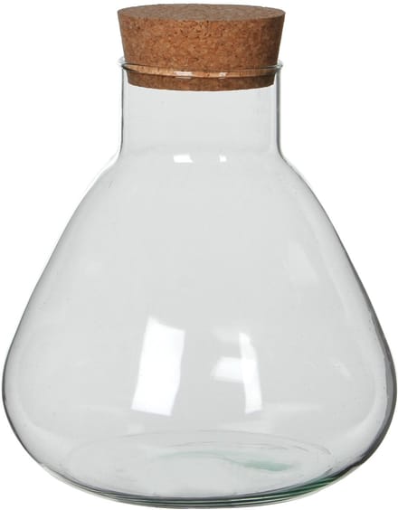 Mica Decorations Emily Voorraadpot - H25 x Ø23 cm - Gerecycled Glas - Transparant