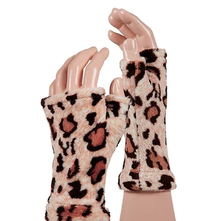 Apollo - Zachte handschoenen - Leopard design - One Size - Handschoenen carnaval - Feestkleding - Carnavalskleding - Warme handschoenen