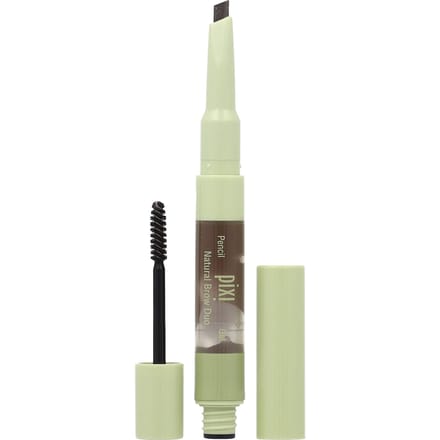 Pixi Beauty, Duo Naturel 2-en-1 pour les Sourcils, Crayon et Gel à Sourcils, 0633 Brun Foncé, 1 type beige