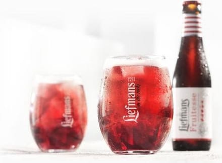 2st glazen Liefmans on the rocks bierglas