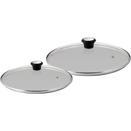Tefal Glazen dekselset 24 cm + 28 cm