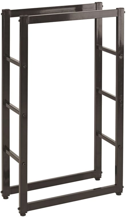 Practo Home brandhoutrek - houtopslag - houtopberging - zwart 100x60x25 cm