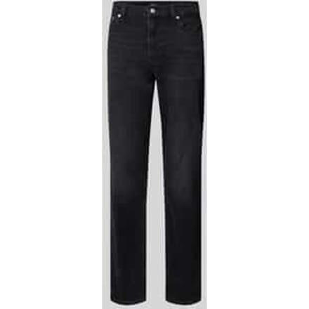 Straight fit jeans van katoenmix