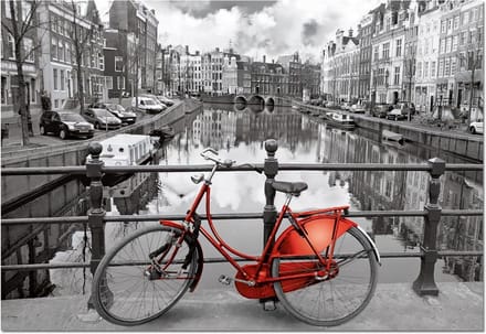 EDUCA - puzzel - 1000 stuks - Rode fiets in Amsterdam
