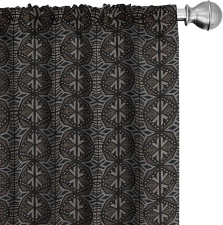 ABAKUHAUS 2-delige Voorhangen – Geometrisch – 75x225 cm – Microvezel
