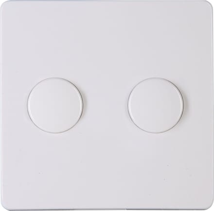 Kopp Paris Duo Dimmerplaat - 70 x 70 x 10 mm - Arctic Wit